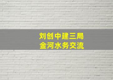 刘创中建三局 金河水务交流